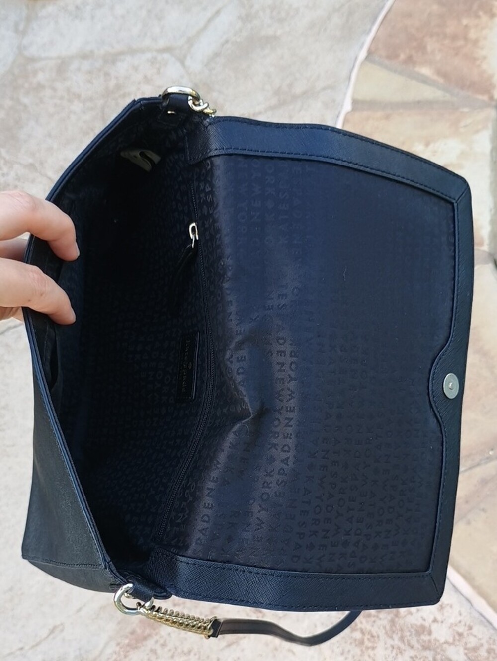 Kate Spade Classic Black Leather Crossbody Bag - Picture 2 of 3